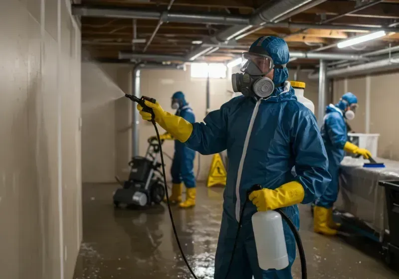 Basement Sanitization and Antimicrobial Treatment process in Falconer, NY